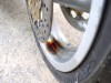 Leaky fork seals left gummy residue on the wheel
