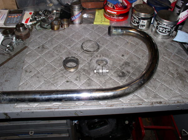 Left headpipe and bits before