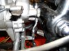 Blurry photo of the linkage installed