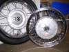 One wheel polished - looks as nice as the pro polished one. :-) 