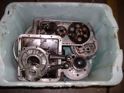 Greasey engine bits.