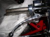 Throttle and brake lever test fitted. 